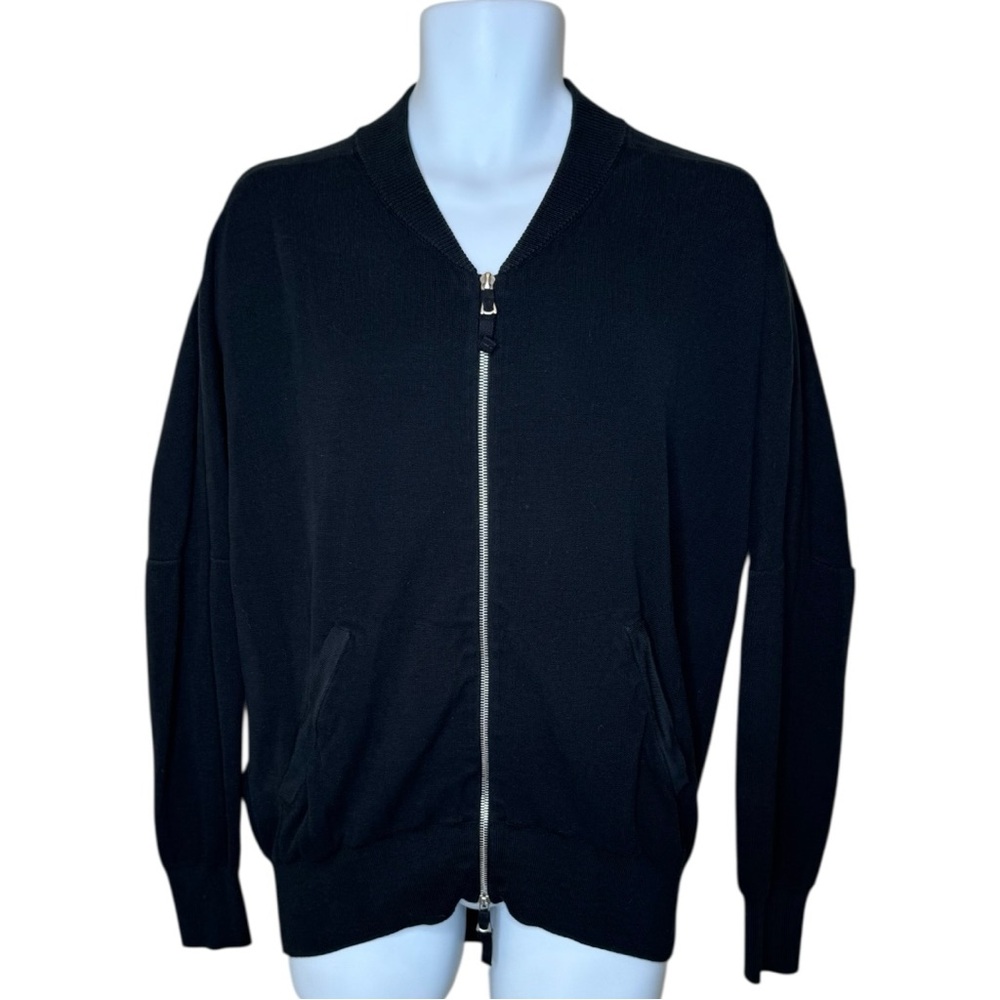 Nike ESC Every Stitch Considered Men’s Zip Cardigan Sweater M Silk Blend Black